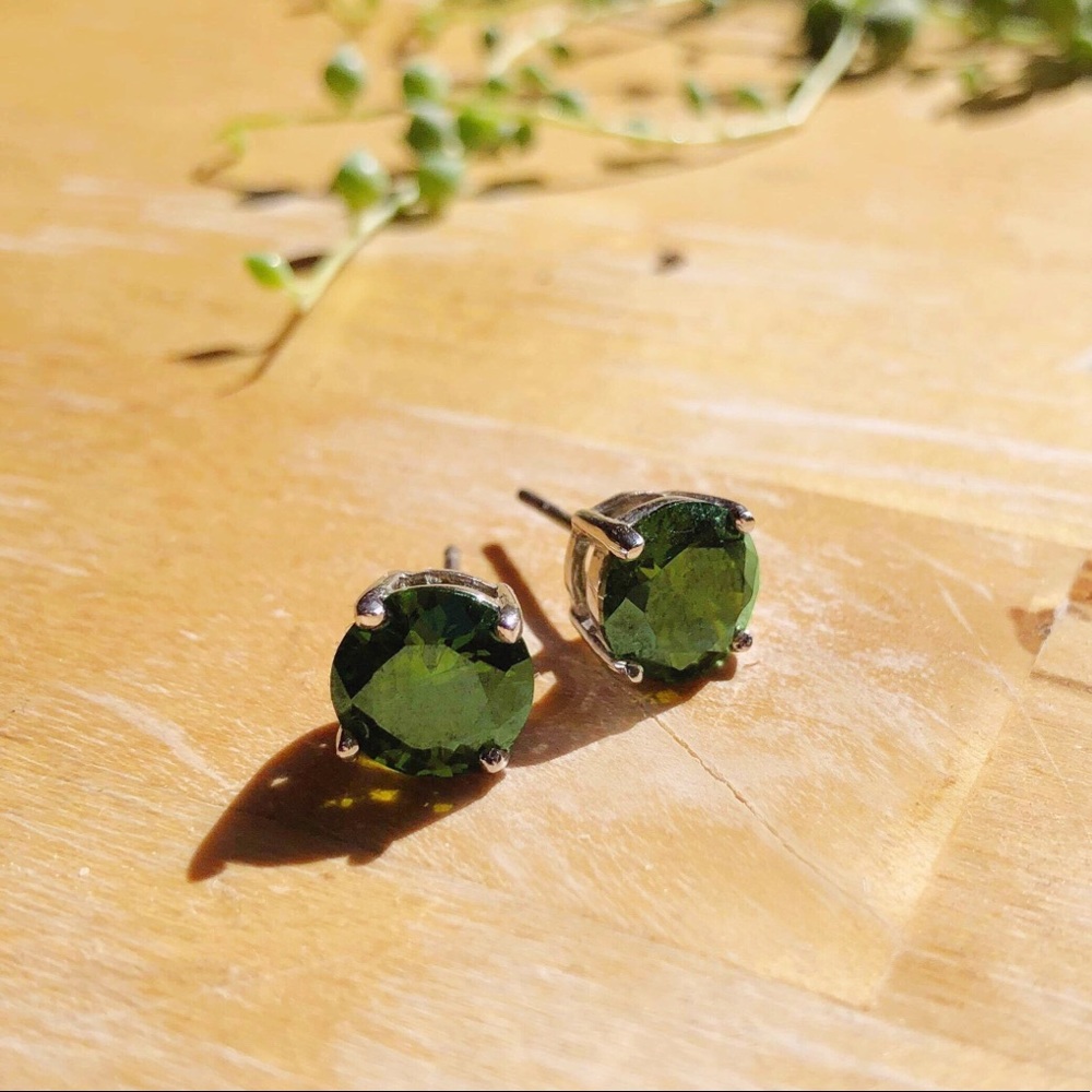 J Crew Emerald Green Studs